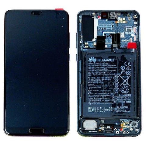 Huawei P20 Pro LCD Screen Black With Frame and battery service pack