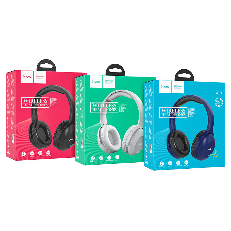 HOCO W33 Art sount wireless and wired headphones support BT and