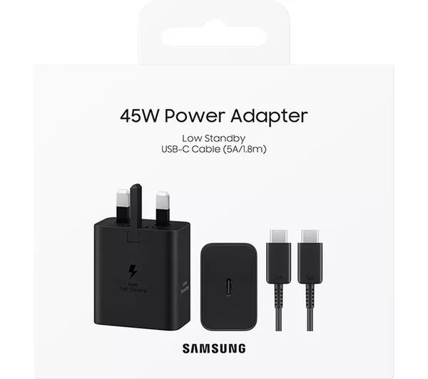 Samsung Super Fast 45W Usb C To C Charging Kit Black