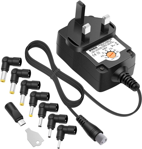 Universal Charger 12W 3V 4.5V 5V 6V 7.5V 9V 12V 1A 1000Ma Regulated Multi Voltage