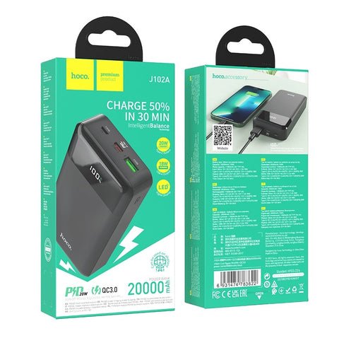 J102A PD20W+QC3.0 power bank 20000mAh