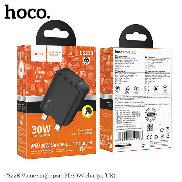Hoco CS22B PD30W single pd port charger