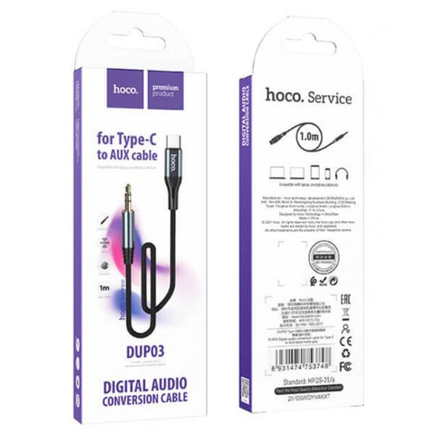 Hoco DUP03 Type C to 3.5mm Jack Aux Cable