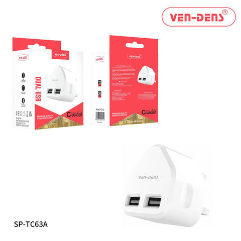 Vendens Tc63A Dual Usb Plug