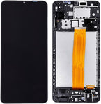 Samsung A12 A125F Lcd Screen Black Service Pack With Framewith Frame