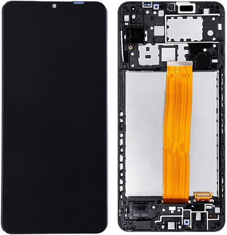Samsung A12 A125F Lcd Screen Black Service Pack With Framewith Frame