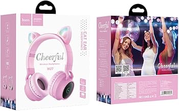 Hoco W27 Cheerful Cat Wireless headphone Pink