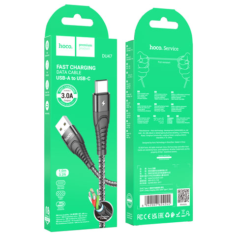 Hoco DU47 Type C Charging data cable Braided 1m