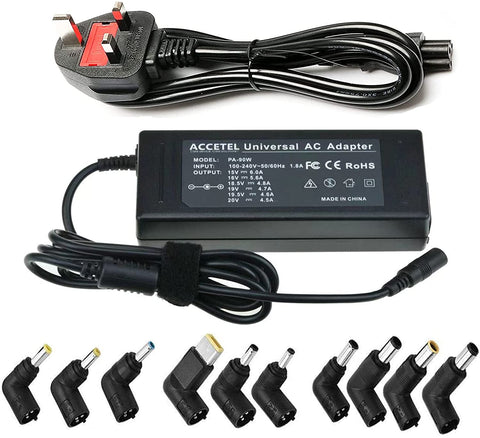 90W Universal Laptop Charger Ac Adapter For  16V 18.5V 19V 19.5V 20V 24 Vwith 10 Tip