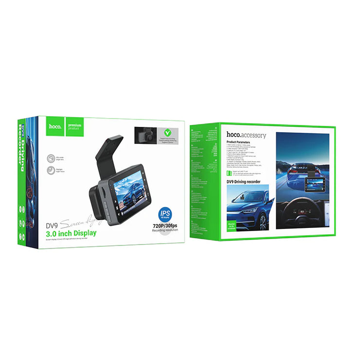 Hoco Dv9 car Dash camera recorder with display 3" Metal Grey