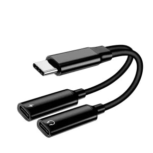 Vendens Aux012 2 in 1 Type-C to Type-C+Type-C adapter Audio Cable