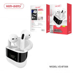 Ven Dens Wireless Earphone With Smart Display Charging Case VD-BT008