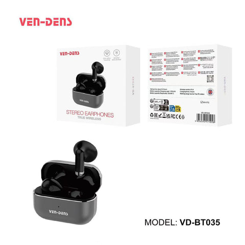 Vendens Bt035 Touch screen small Airpod zink alloy Black
