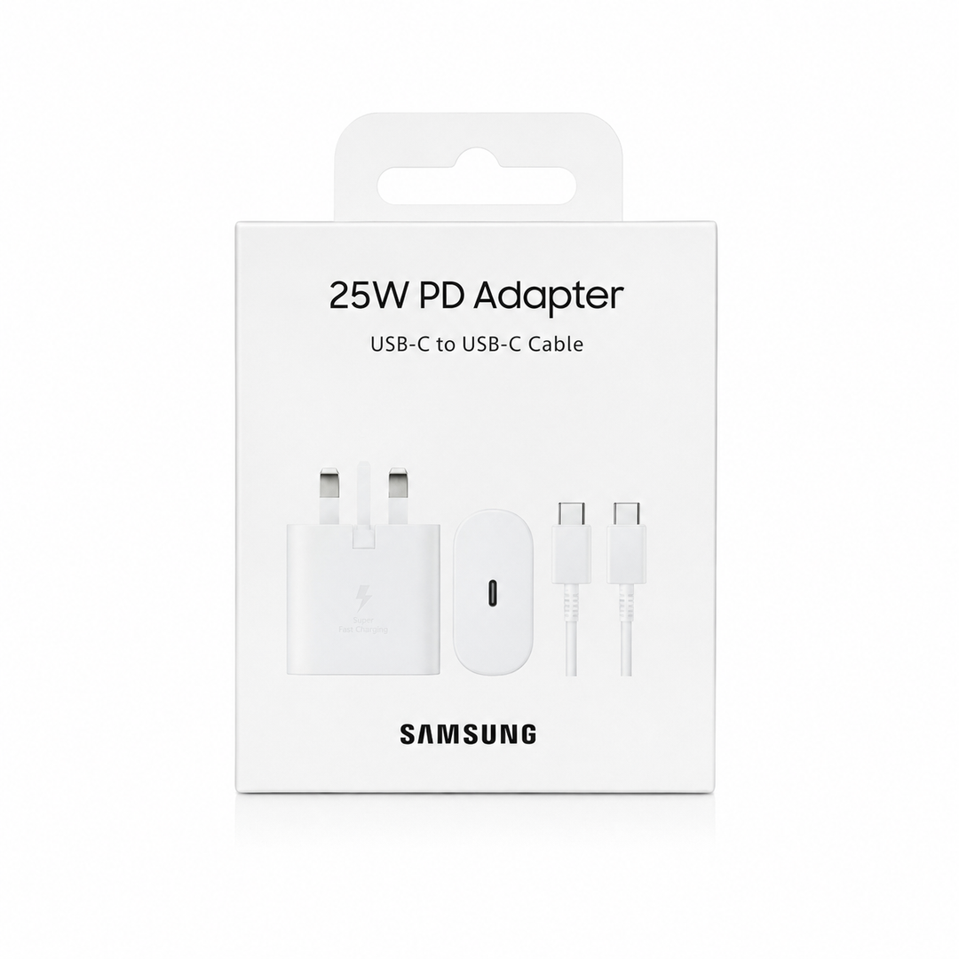 Samsung Super Fast 25W Usb C To C Charging Kit White