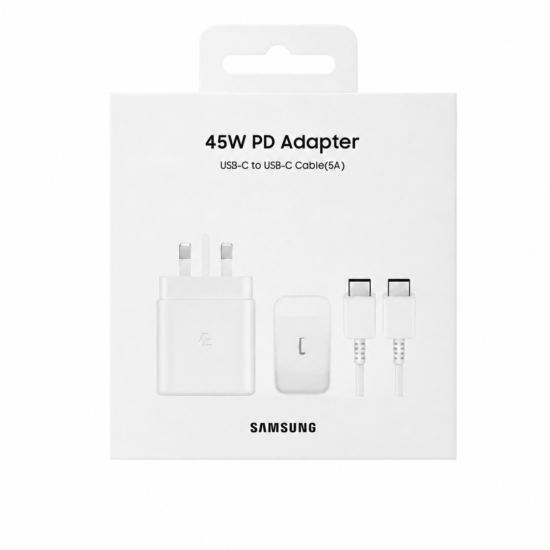 Samsung Super Fast 45W Usb C To C Charging Kit White