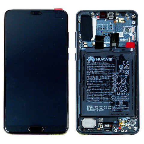 Huawei P20 Pro Lcd Screen Black With Frame And Battery Service Pack