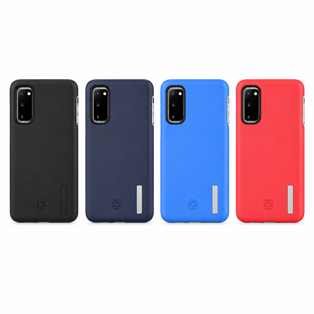 Slim armour phone cases in black, navy, blue and red