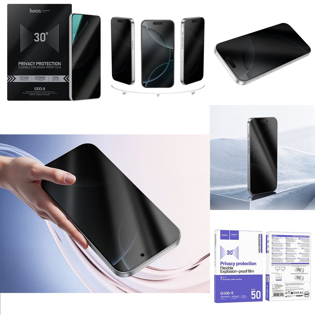 Hoco G100-9 Privacy Intelligent Film Cutting Machine Sheet  Black 50 Pcs Box