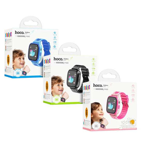 Hoco Y100 children Smart watch 4G Pink/ Black