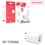 Vendens Tc83Ag 65W 3 In 1 Pd Plug Foldable