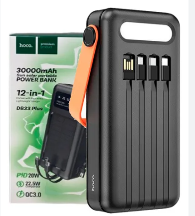 Hoco Db33 Plus Solar 30000 Mah Powered Power Bank