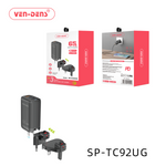 Vendens Tc92Ug 65W Multi Head Plug for Uk/Eu/Us