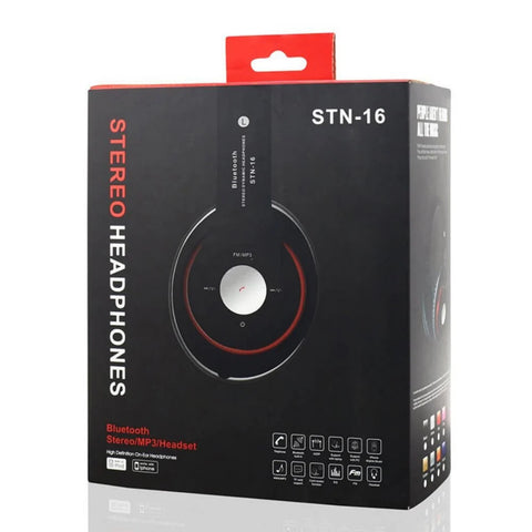 STN-16 Wireless Stereo Headphone White Black Red