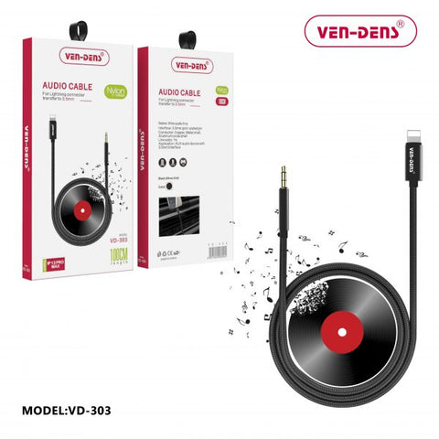 Vendens Aux001 IP to 3.5 audio cable nylon braided cable+aluminium alloy