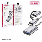 Vendens 502 2 In 1 USB C + Micro to USB Connecter OTG Adaptor