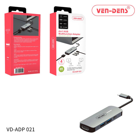Vendens Adp021 4 In 1 Hub Hdtv Pd Dual Usb