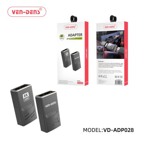 Vendens Adp028 portable 8K/60HZ DP male to DP female adapter