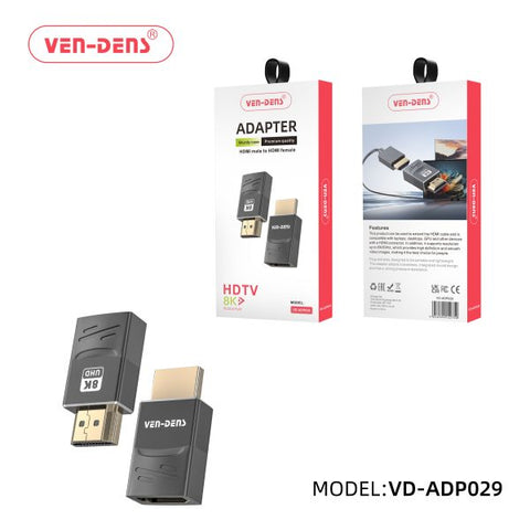 Vendens Adp029 8K/60HZ HDMI Male to HDMI Female Adapter