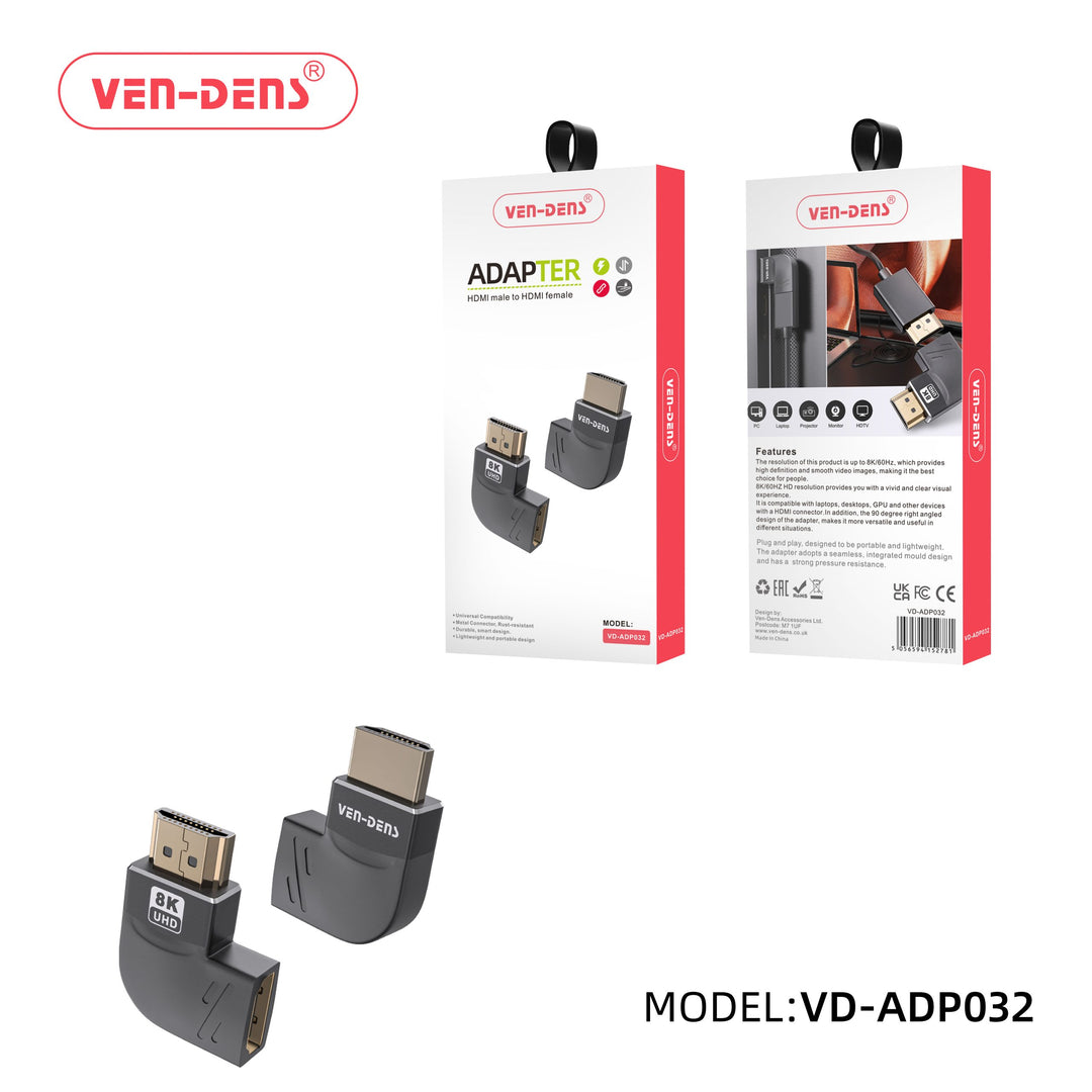 Vendens Adp032 8K/60HZ HDMI Male to HDMI Female Adapter
