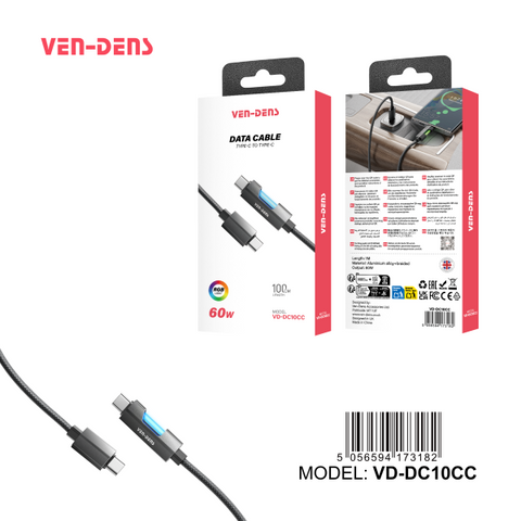 Vendens Dc10Cc 1M Type-C to Type-C 60W data cable