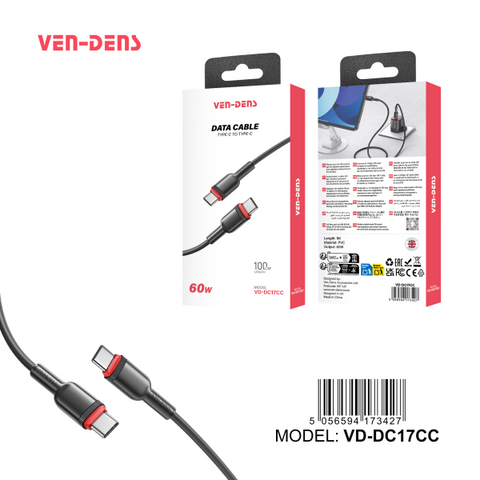 Vendens Dc17Cc 60W Type C-C Data Cable