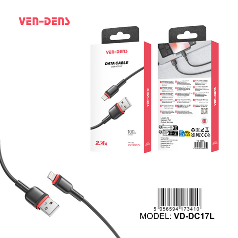 Vendens Dc17L 5V 2.4A PVC Cable USB A To iPhone