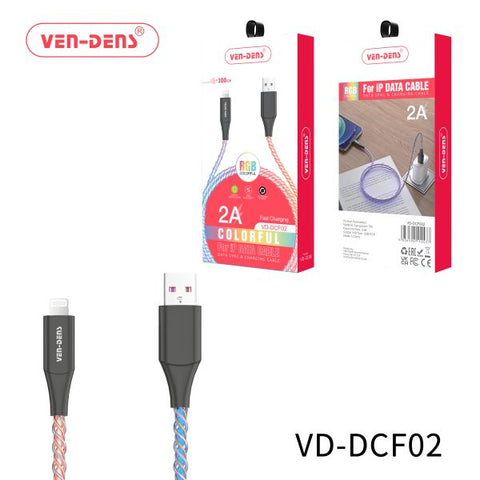 Vendens Dcf02 Colorful Fast Charging USB A To Lightning Charging Cable