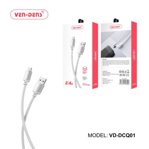 Vendens Dcq01 5V Silicone Cable USB A To Micro USB Cable