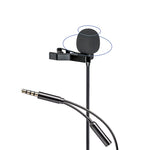 Vendens Mic002 3.5MM to 3.5MM Lavalier Microphone Excellent Noise Cancellation