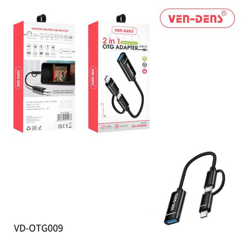 Vendens Otg009 Type-C+IP male to USB female OTG connecter