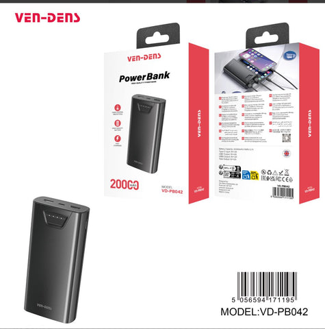 Ven-Dens Pb042 20000 Mah Power Bank 22.W Super Fast Charging