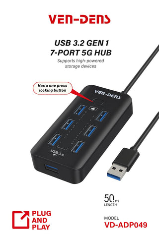 Vendens Vd Adp049 Usb 7 Port to Usb extension