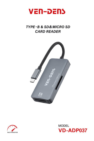 Vendens Vd Adp037 Multi Card Reader With Type C