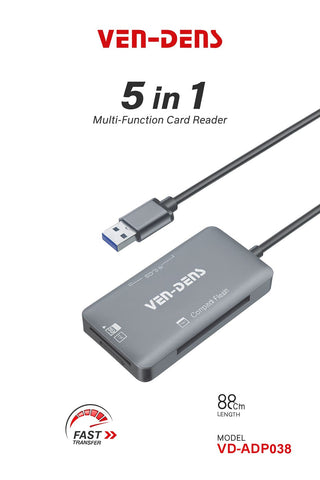 Vendens Vd Adp038 5 in 1 Multi Card Reader With Usb