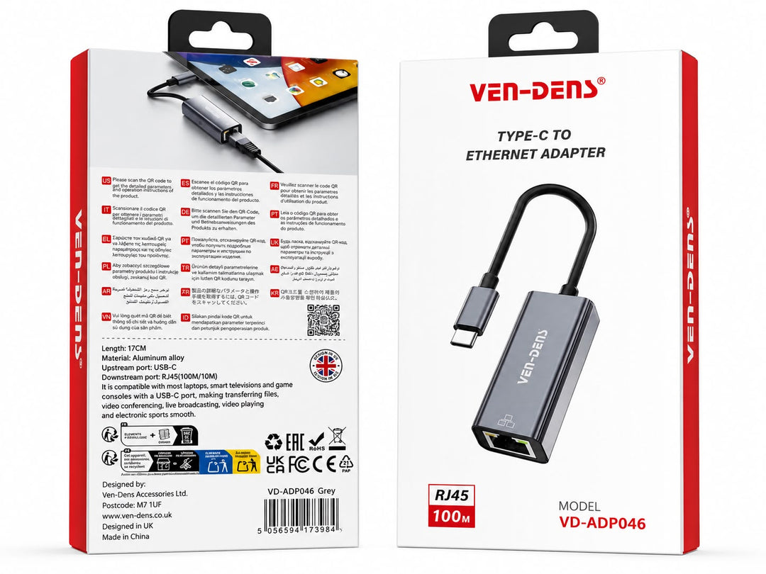 Vd ADP046 Type C to Ethernet Adaptor