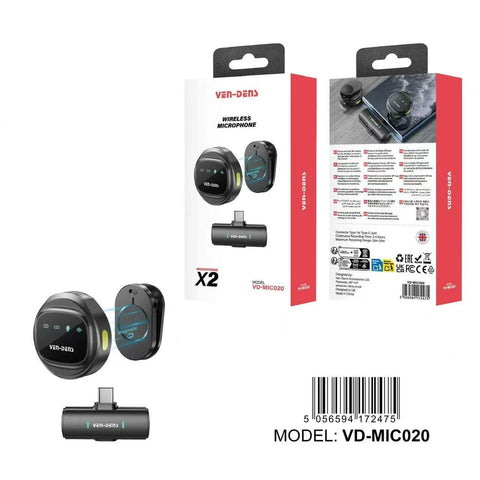 Vendens Mic020 X2 Microphone Reciever Type C