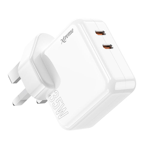 Xtreme DC110B 35W Dual-Port PD Type-C Fast Charger White