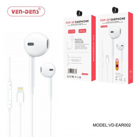 Ven Dens Pop Up Lightning Earphones EAR002