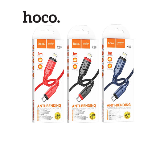 Hoco X59 Lighting to C Cable 1m 20W Anti Bending