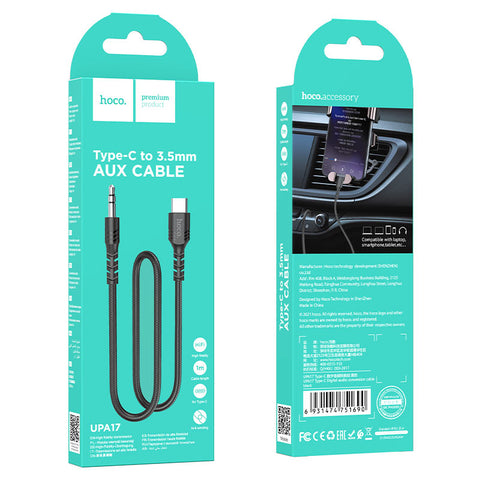 Hoco UPa17 Cable Type-C to 3.5mm  Audio AUX